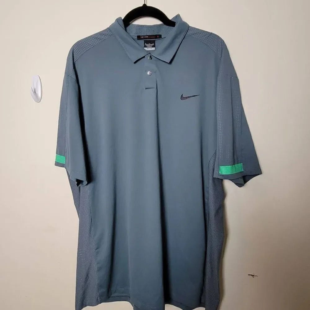 NIKE Tiger Woods TW Saturated Color Polo Shirt 542069 XL Grey
